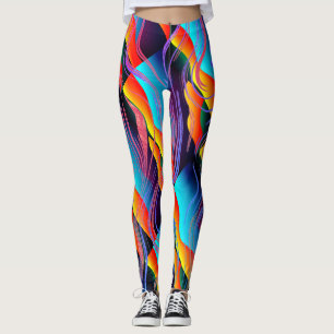 Leggings Conception de style de peinture Abstraite éclatan