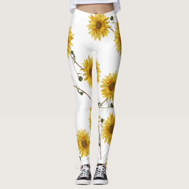 Leggings Conception de tournesol de personnaliser (Devant)