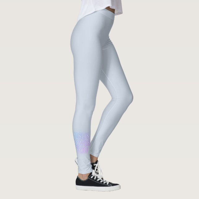 Leggings Conception de typographie chrétienne Jésus aime  (Droite)