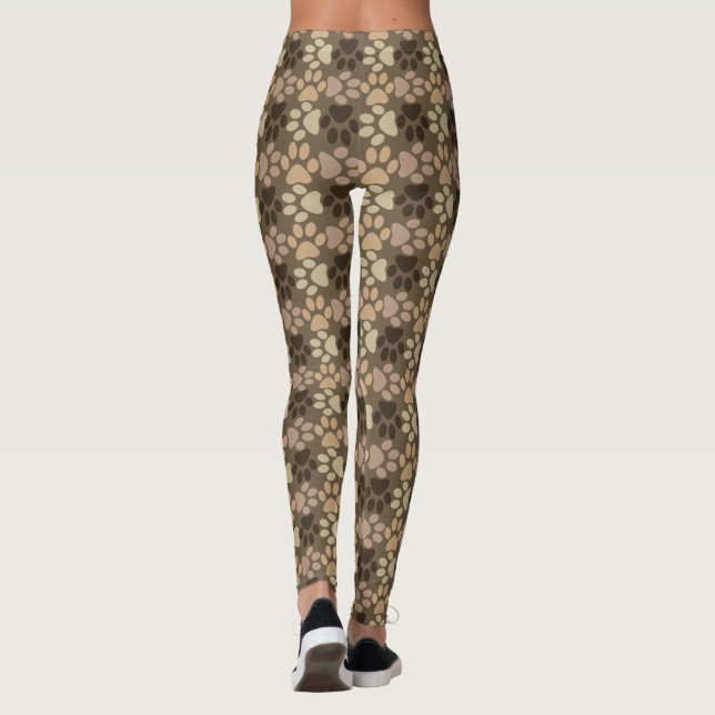 Leggings Conception d'empreinte de patte (Dos)