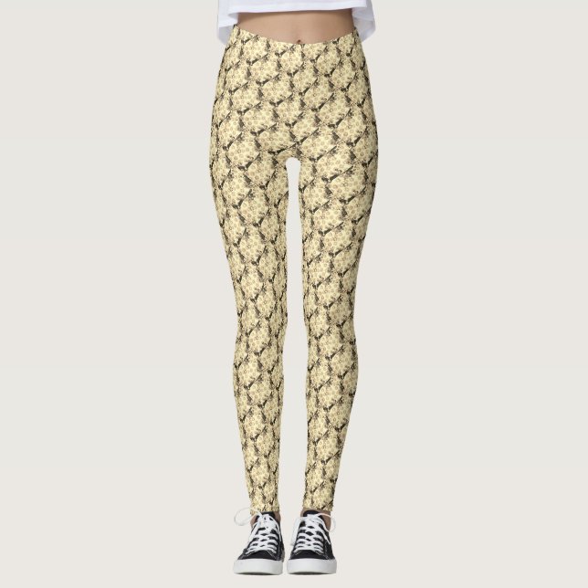Leggings Conception des légumineuses motifs (Devant)