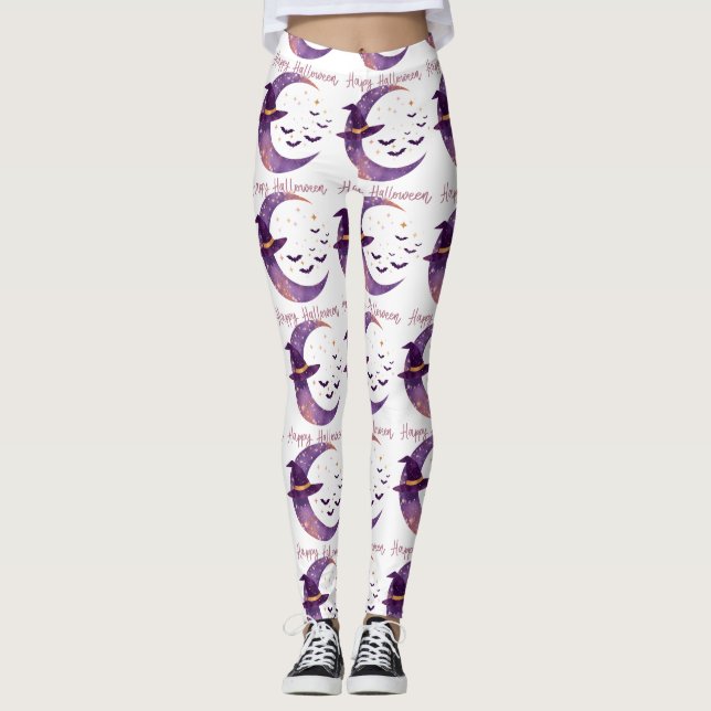 Leggings Conception d'Halloween de sorcière mystique (Devant)