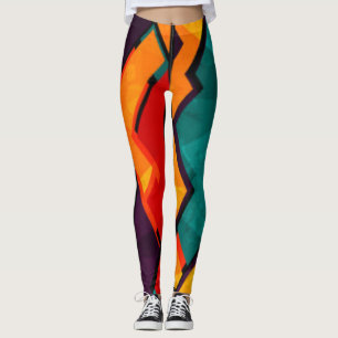 Leggings Conception d'impression Motif africaine multicolor
