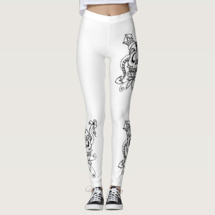 Leggings Conception exclusive de guêtres. Avirons noirs et