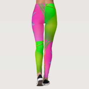 LEGGINGS CONCEPTION FLORALE DE L'IMAGINAIRE MULTI-COULEUR F
