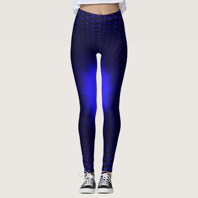 Leggings Conception géométrique étoile en néon Abstrait (Devant)