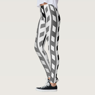 Leggings Conception géométrique, gris, noir, blanc,