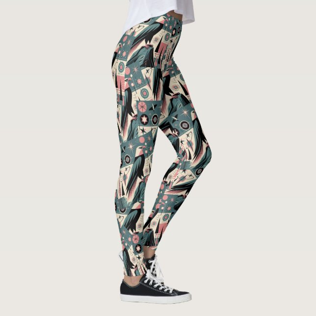 Leggings Conception géométrique rétro-aigle atomique (Droite)