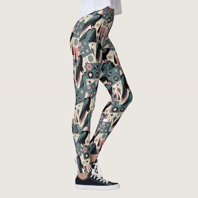 Leggings Conception géométrique rétro-aigle atomique (Droite)