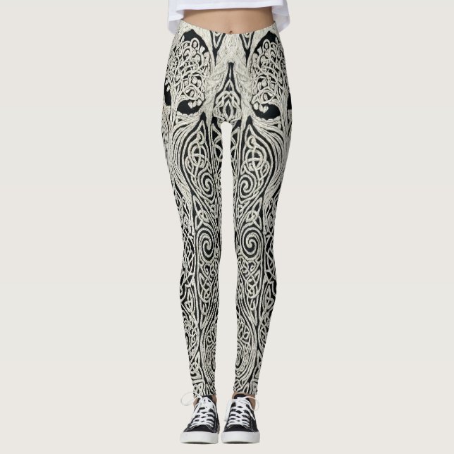 Leggings Conception intricate de nœuds de l'Arbre de Vie ce (Devant)