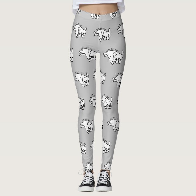 Leggings Conception mignonne mais paresseuse de bouledogue (Devant)