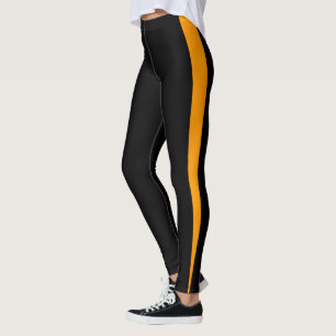 Leggings Conception orange chic de rayure