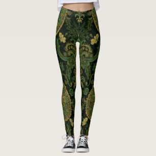 Leggings Conception Royale Émeraude Paisley Bohème Aria Gra