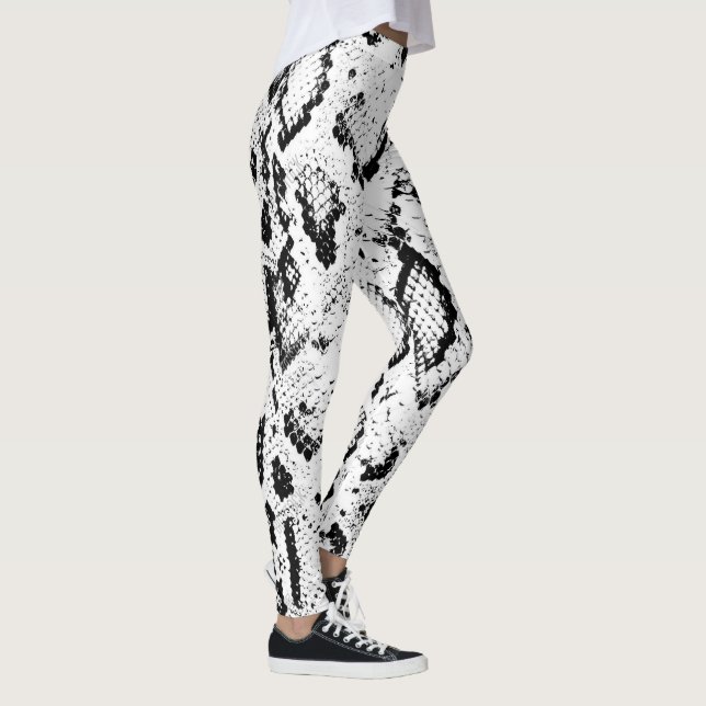 Leggings Conception Snakeskin sur une jambe (Droite)