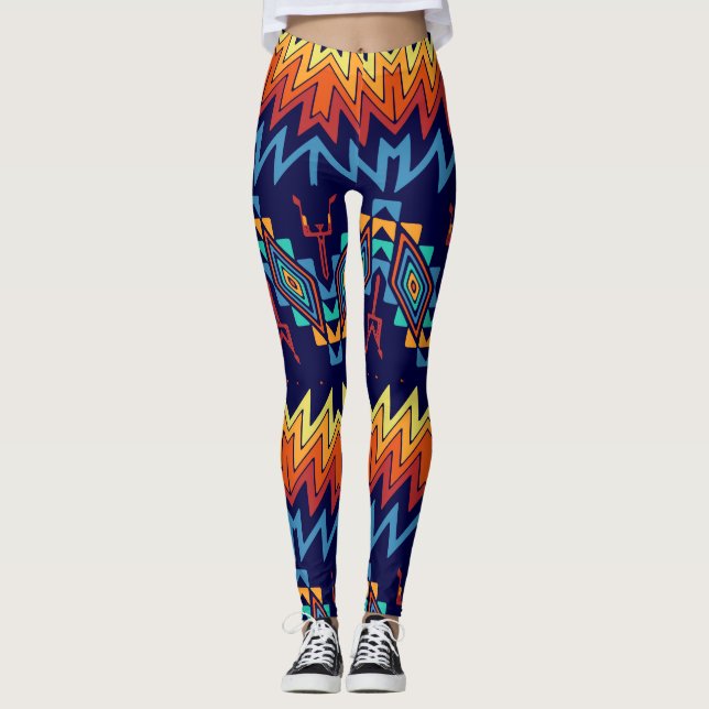 Leggings Conception tribale d'abrégé sur conception (Devant)