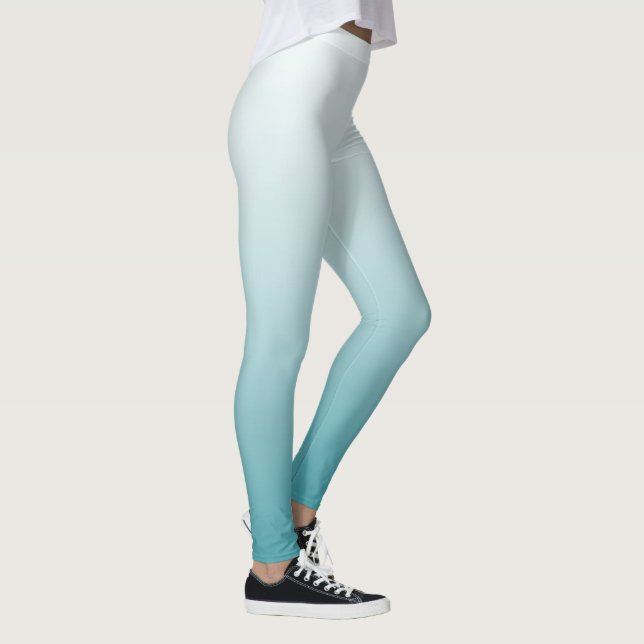 Leggings Conception Turquoise et abstraite de l'ombre (Droite)