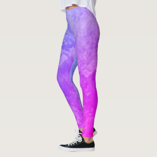 Leggings Conception Vintage d'arc-en-ciel rose et violet