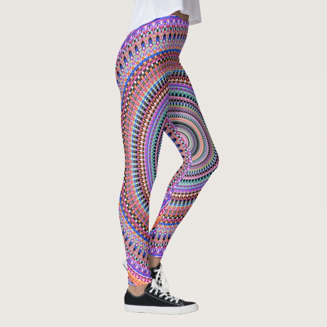Leggings conceptions de mandalas colorés (Droite)
