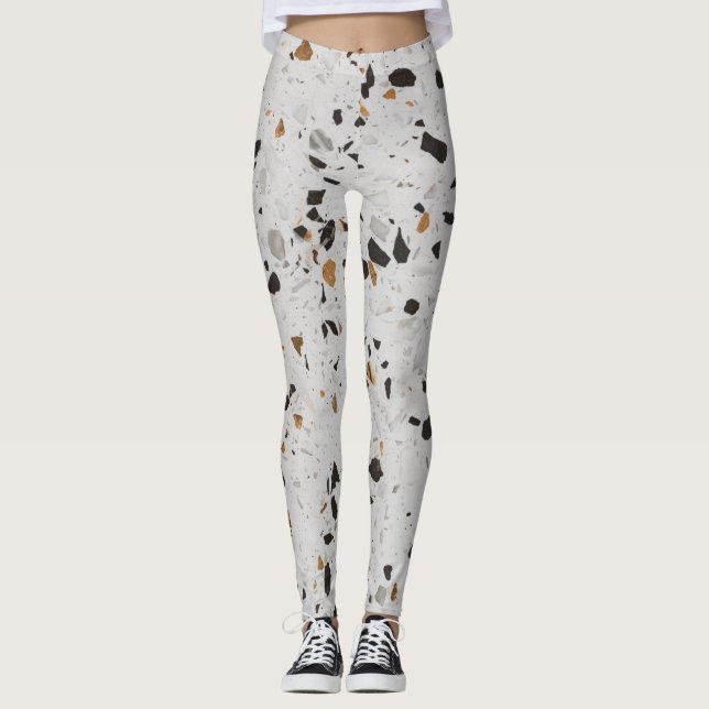 Leggings Concert Terrazzo : Conception abstraite Vintage (Devant)