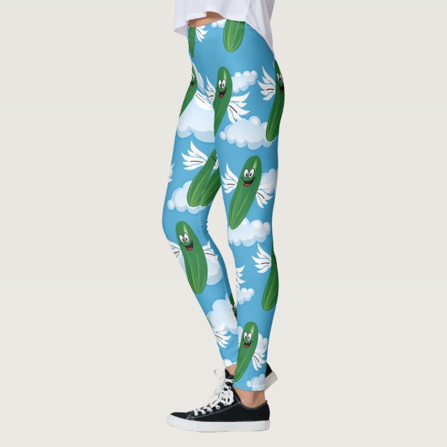 Leggings Concombre Drôle Pickles Nourriture Humour Fantaisi (Gauche)