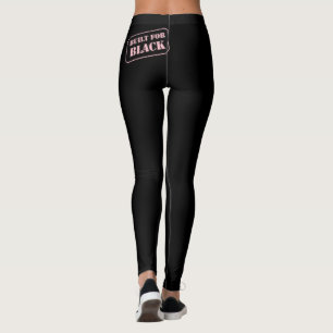 Leggings Conçu pour les légendes noires roses sur noir