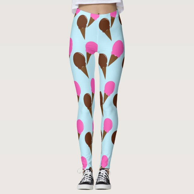 Leggings Cônes de glace au chocolat et à la fraise Blue Lou (Devant)