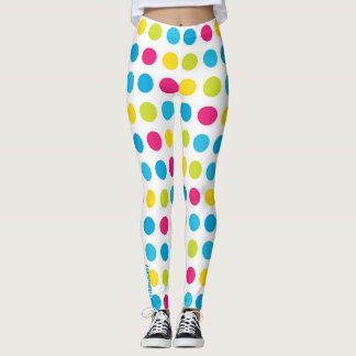 Leggings Confetti Celebration: Multi-Color Polka Dot Leggin