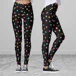 Leggings Confetti coloré saupoudrer pois de pois pop arc-en<br><div class="desc">Des confettis colorés arrosent l'arc-en-ciel pois</div>