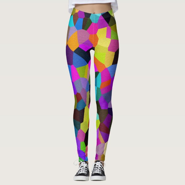 Leggings Confetti dans les tons bijoux (Devant)