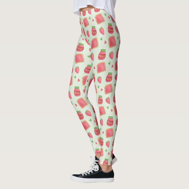 Leggings Confiture de pain sucré et de fraise (Gauche)