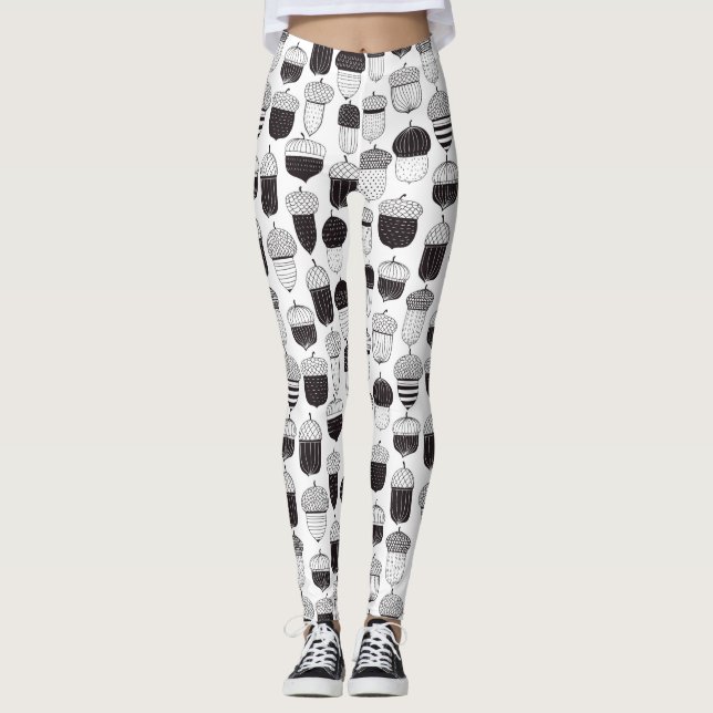 Leggings Conflit de Doodle motif d'automne (Devant)