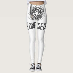 Leggings Confondu - Design minimaliste de crayon et d'écrit