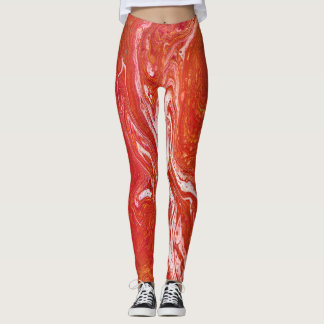 Leggings Conserver Un Drivin 1 Jambes Rouges Vibrantes