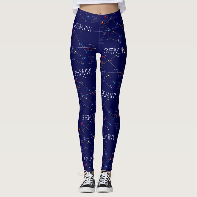 Leggings Constellation du zodiaque Gémeaux (Devant)