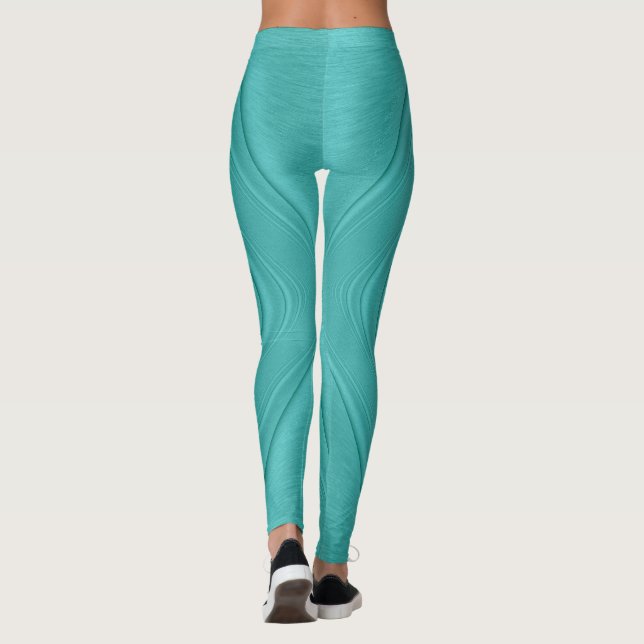 Leggings Contour Turquoise (Dos)
