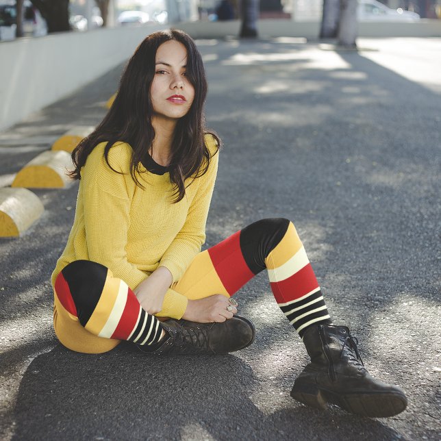 Leggings Contraste Jaune Avec Rouge (Créateur téléchargé)