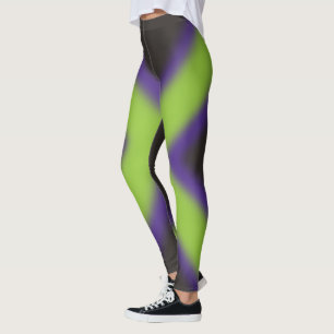 Leggings Cool à l'air violet, vert, noir de jambe conceptio