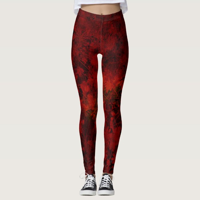 Leggings Cool, art moderne floral / fleuriste motif (Devant)