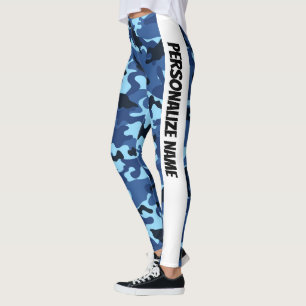 Leggings Cool Camouflage bleu PERSONNALISER