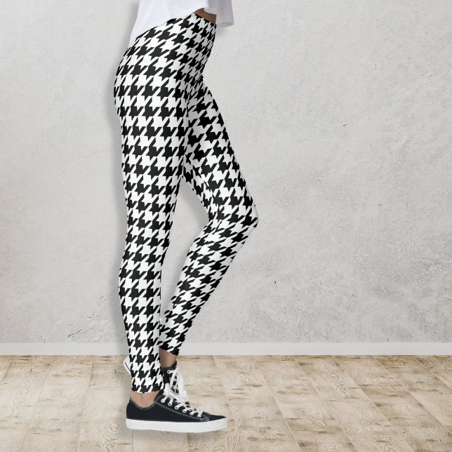 Leggings Cool Chic houndstooth À damiers Motif Votre couleu (Créateur téléchargé)
