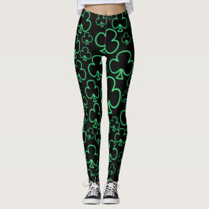Leggings Cool d'amusement et motif unique des shamrocks au