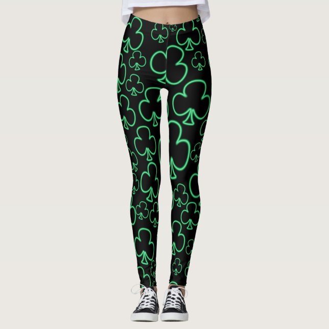 Leggings Cool d'amusement et motif unique des shamrocks au (Devant)