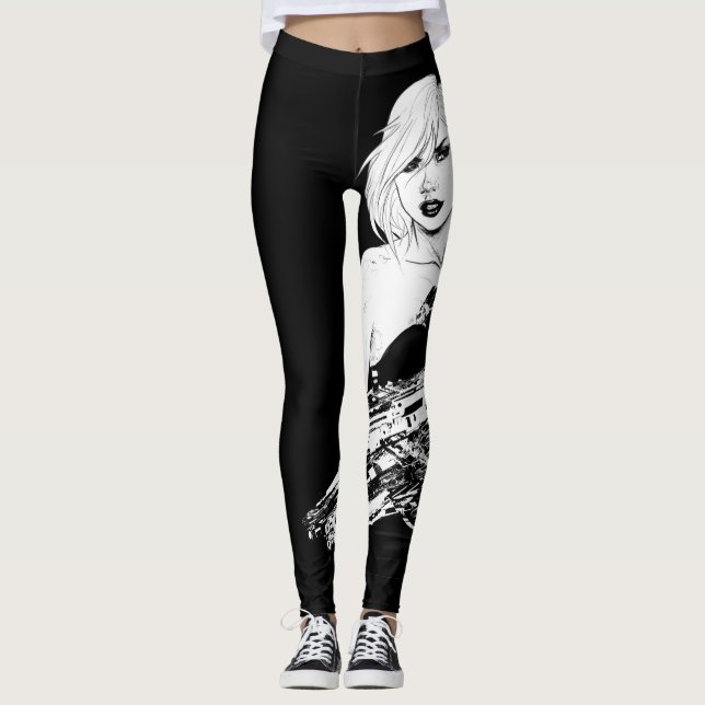 Leggings cool de Badass - b&w (Devant)