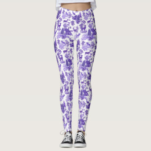 Leggings Cool Élégant Périwinkle Bleu Cerf Toile Française