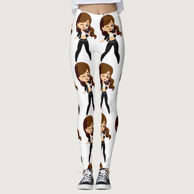 Leggings Cool fille chante Karaoke Thunder_Cove (Devant)