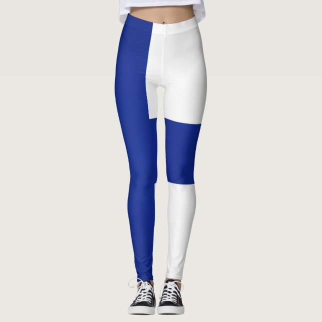Leggings Cool Finlande Drapeau mode (Devant)
