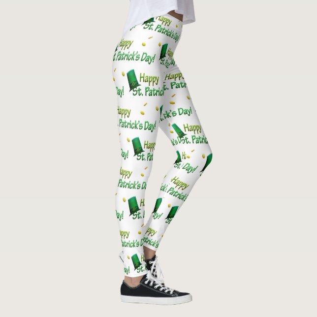 Leggings Cool Gold Green Casquettes heureux St. Patrick (Droite)