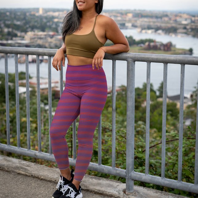 Leggings Cool Horizontal Dégradé Rouge Trippé (Créateur téléchargé)