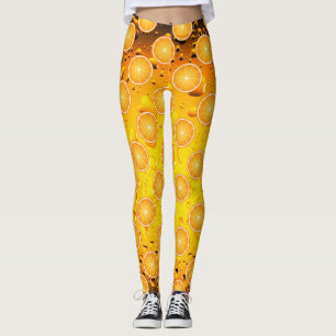 Leggings Cool Juicy Orange tranches motif sur Eau gouttes