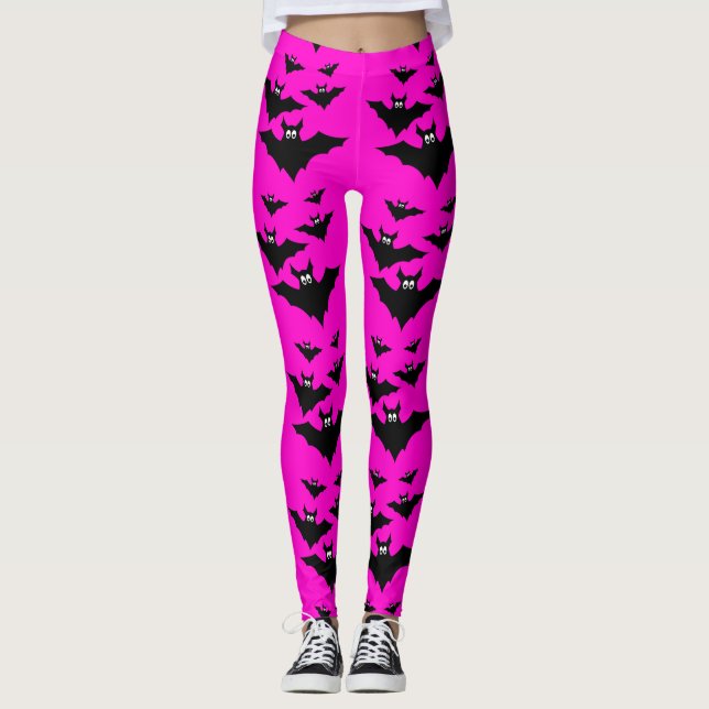 Leggings Cool mignon chauves chauves-chauves-souris Hallowe (Devant)